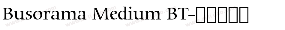 Busorama Medium BT字体转换